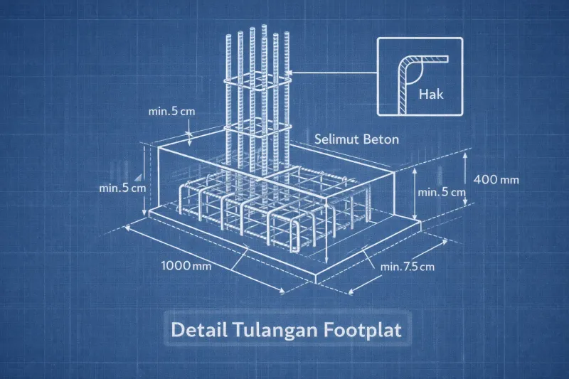 Diagram Detail Penulangan Footplat
