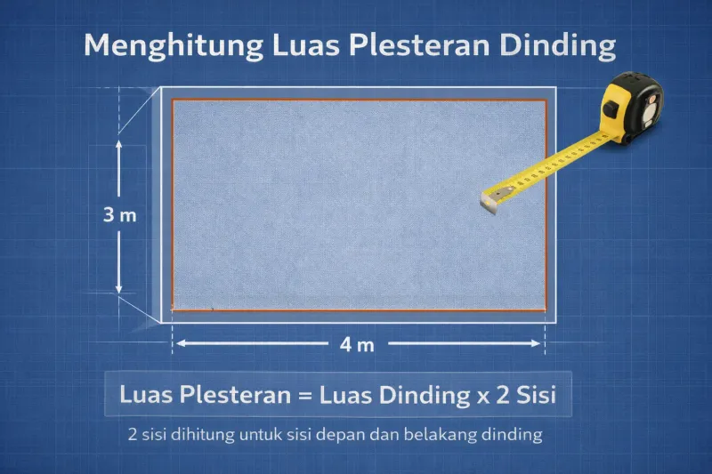 Diagram Rumus Luas Plesteran Dinding