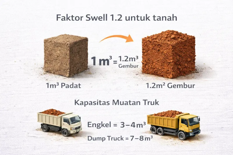 Infografis Faktor Gembur dan Kapasitas Truk