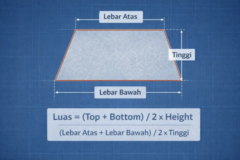 Rumus Penampang Trapesium Pondasi